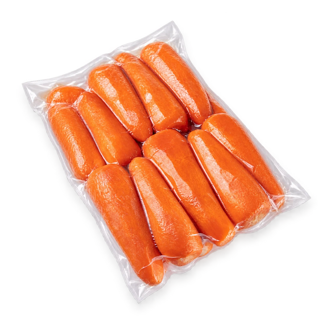 Морковь целая варёная очищенная в вакуумной упаковке 5 кг